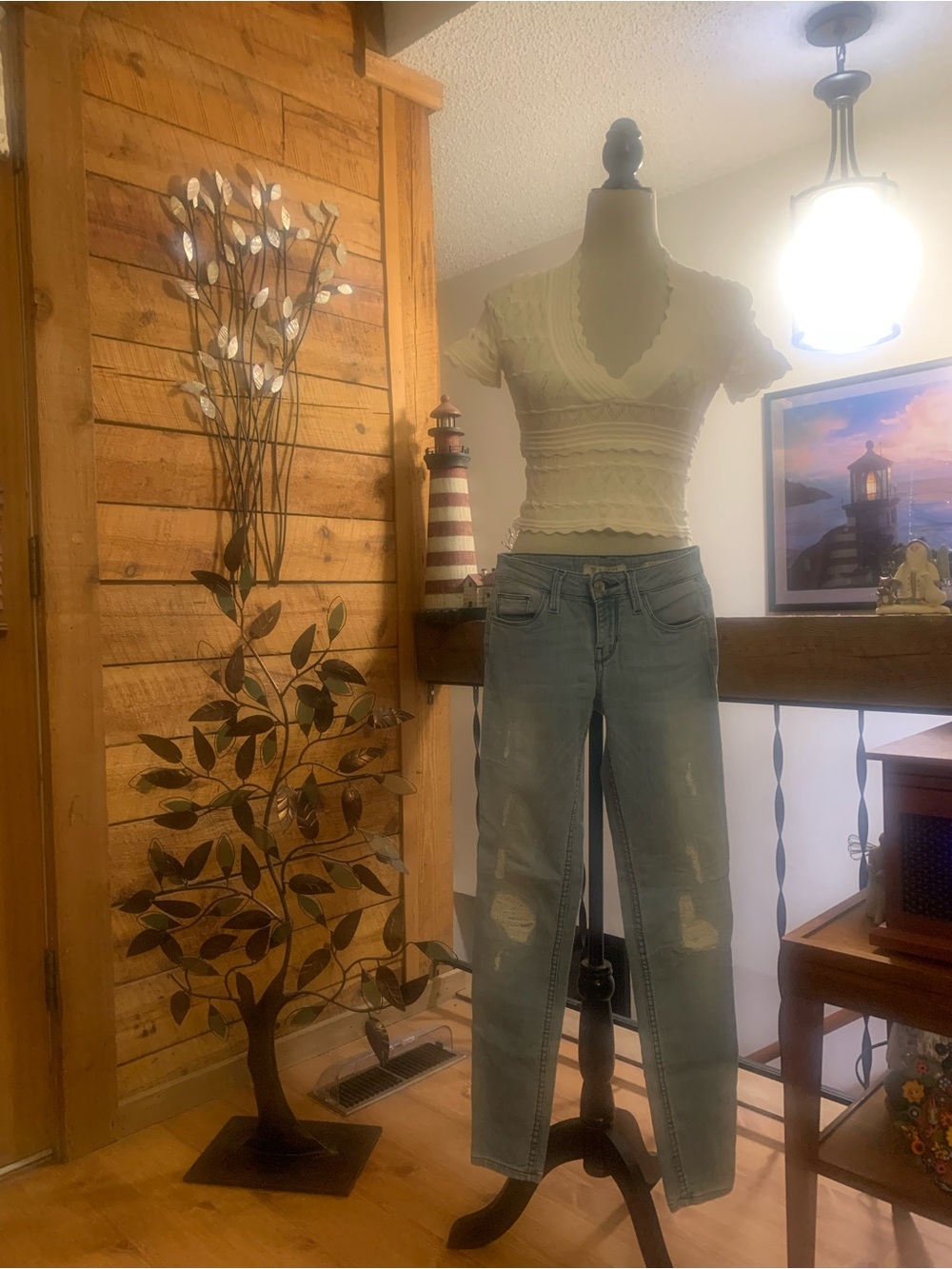 Guess Light Blue Distressed Boyfriend Jeans